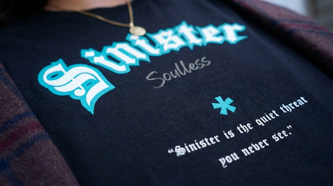 Sinister Black | Premium Oversized Streetwear Tee