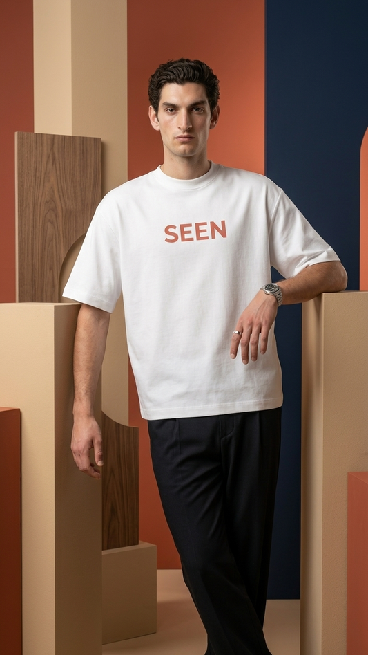 Seen White | 240 GSM Oversized Tee